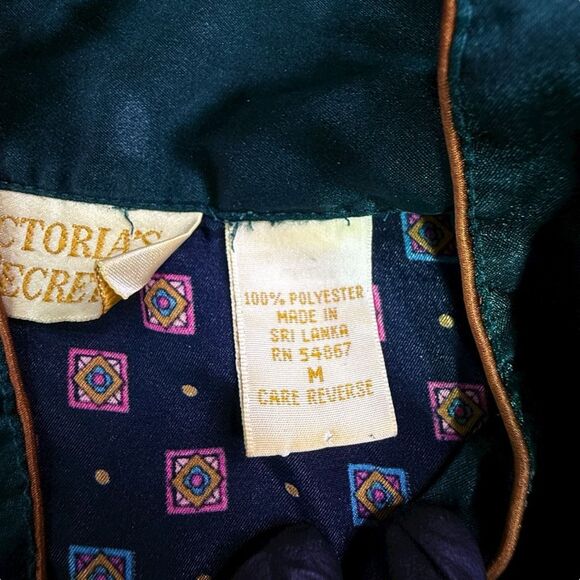 VICTORIA’S SECRET Vintage 1980s Gold Label Oversized Satin Pajama Shirt Dress Vi - Picture 4 of 9